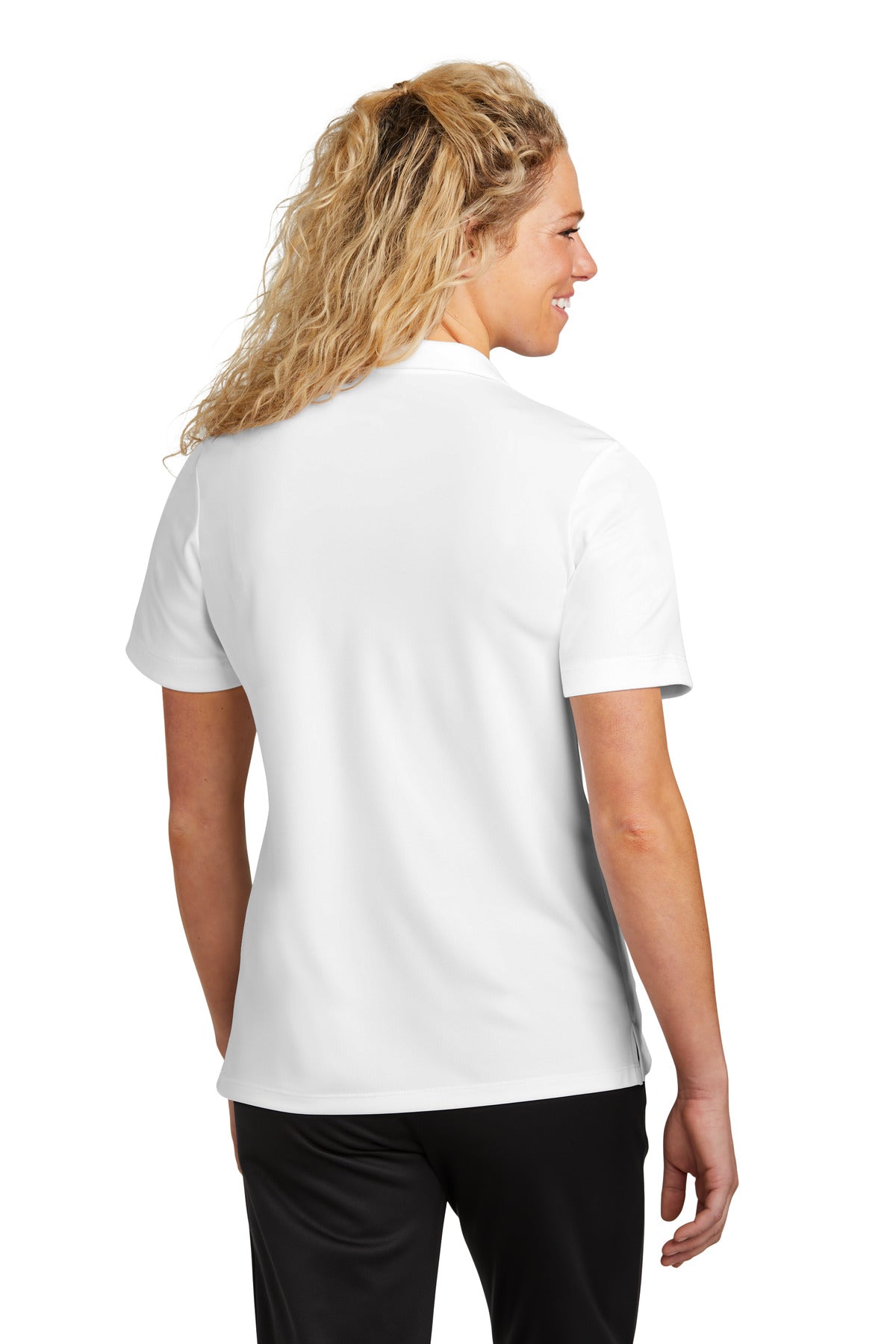 White Sport-Tek Women's UV Micropique Polo LST740