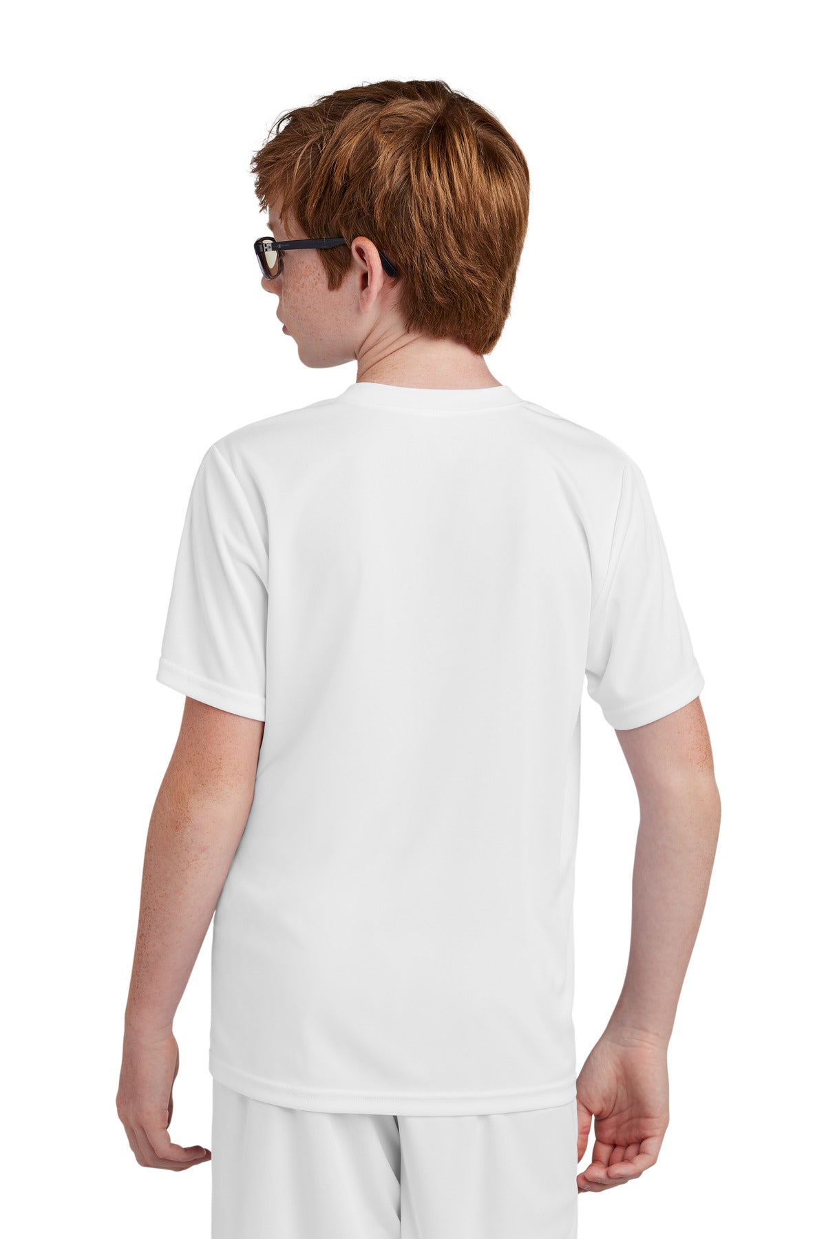 Wht/Wht Sport-Tek Youth Competitor United Crew YST100
