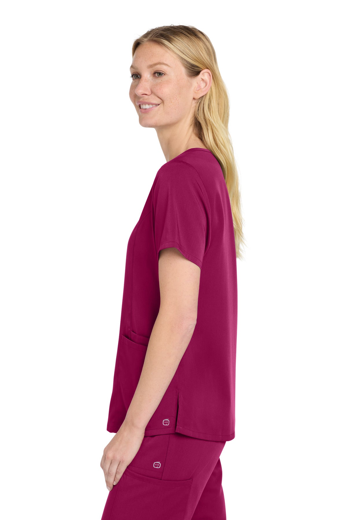 Wine Wink Women's Premiere Flex Mock Wrap Top WW4268