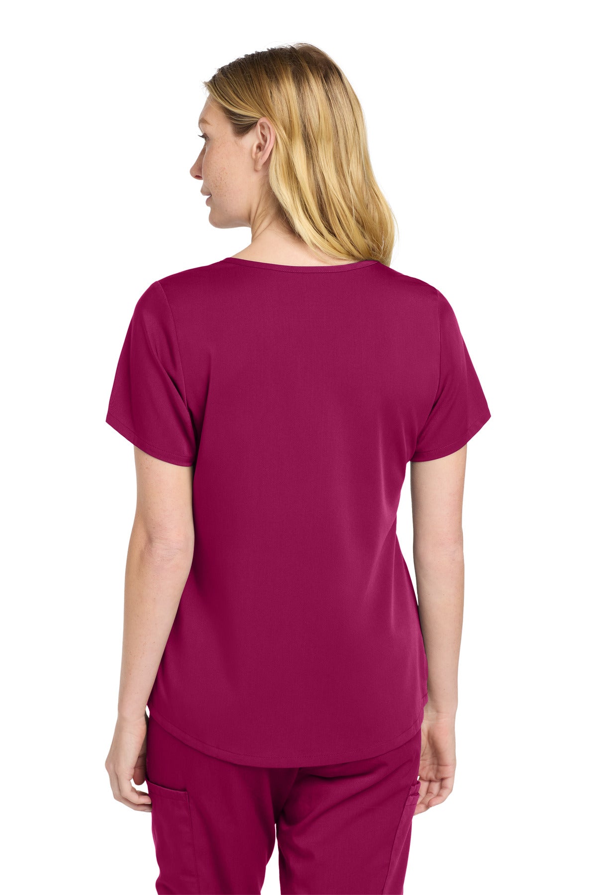 Wine Wink Women's Premiere Flex Mock Wrap Top WW4268