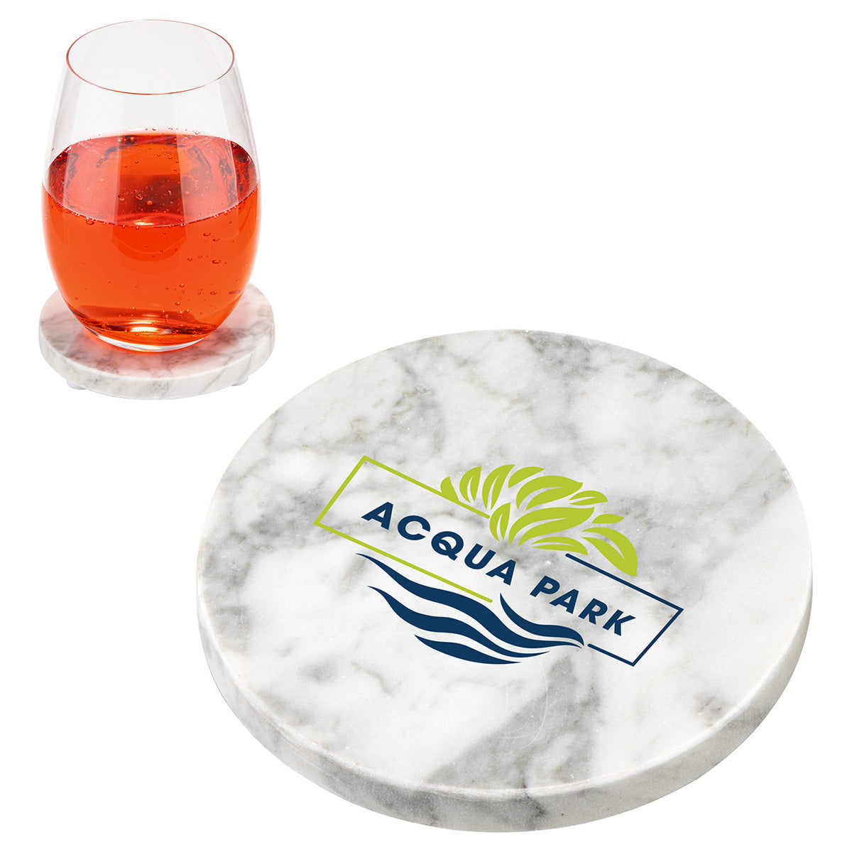 Marble White Juno Marble Coaster