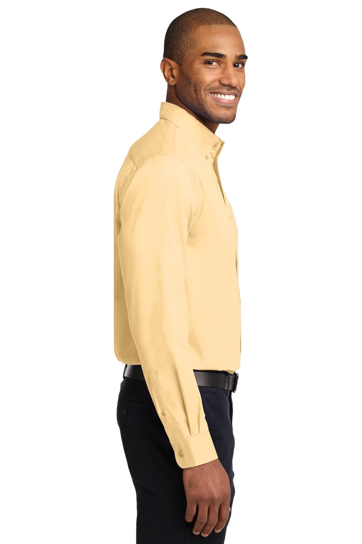 Yellow Port Authority Extended Size Long Sleeve Easy Care Shirt S608ES