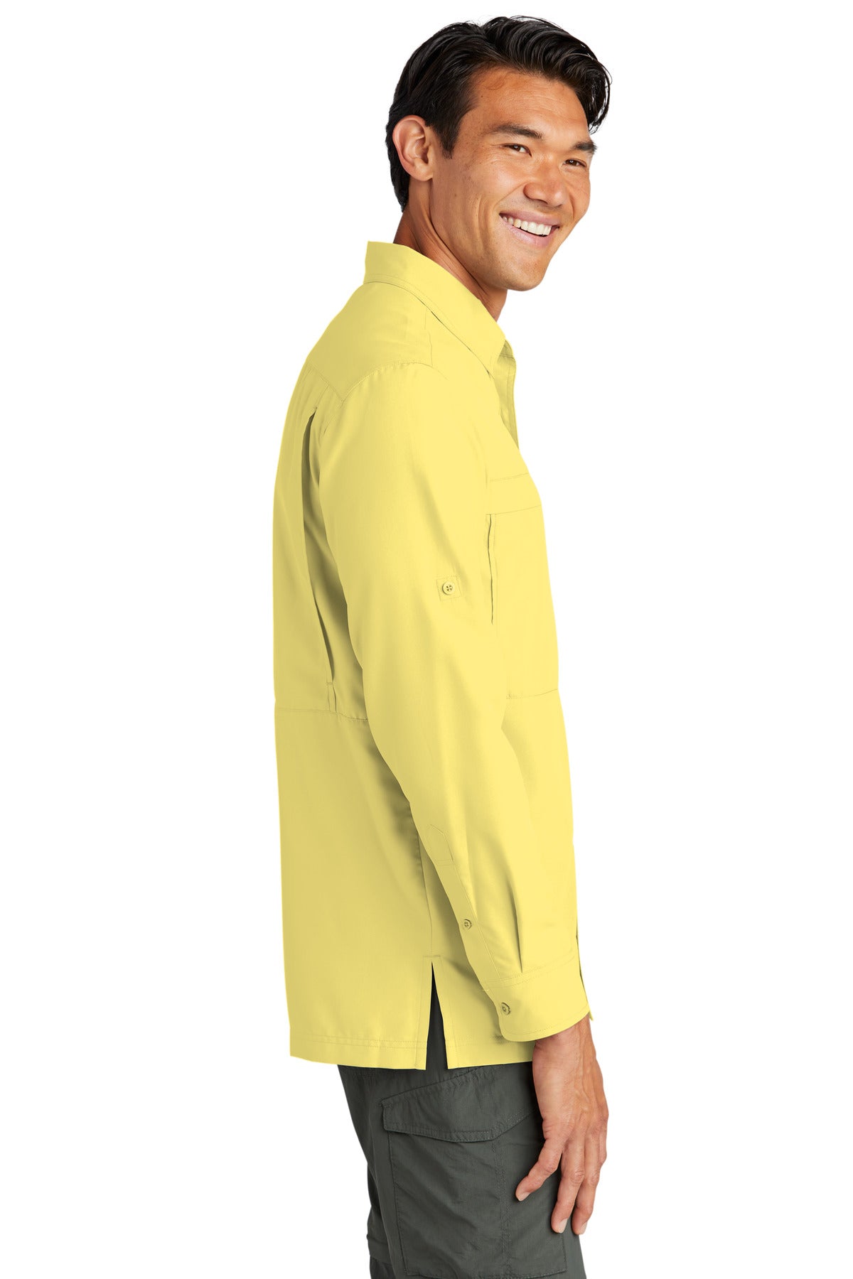 Yellow Port Authority Long Sleeve UV Daybreak Shirt W960