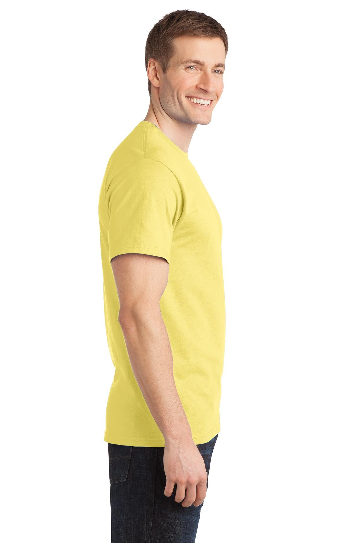 Yellow Port & Company - Ring Spun Cotton Tee. PC150