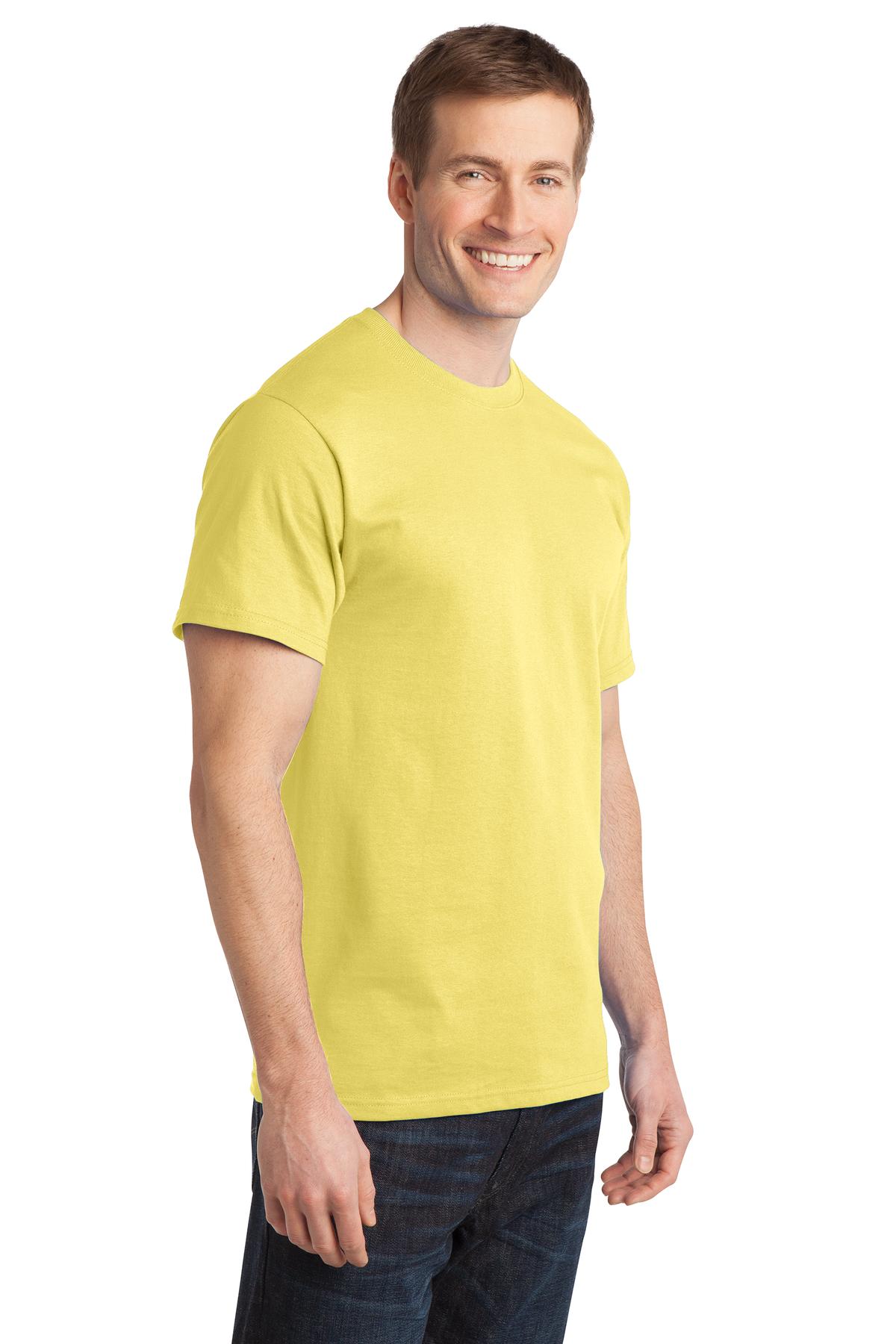 Yellow Port & Company - Ring Spun Cotton Tee. PC150