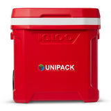 White-Red Star Igloo® Profile II 60 Qt Roller Cooler