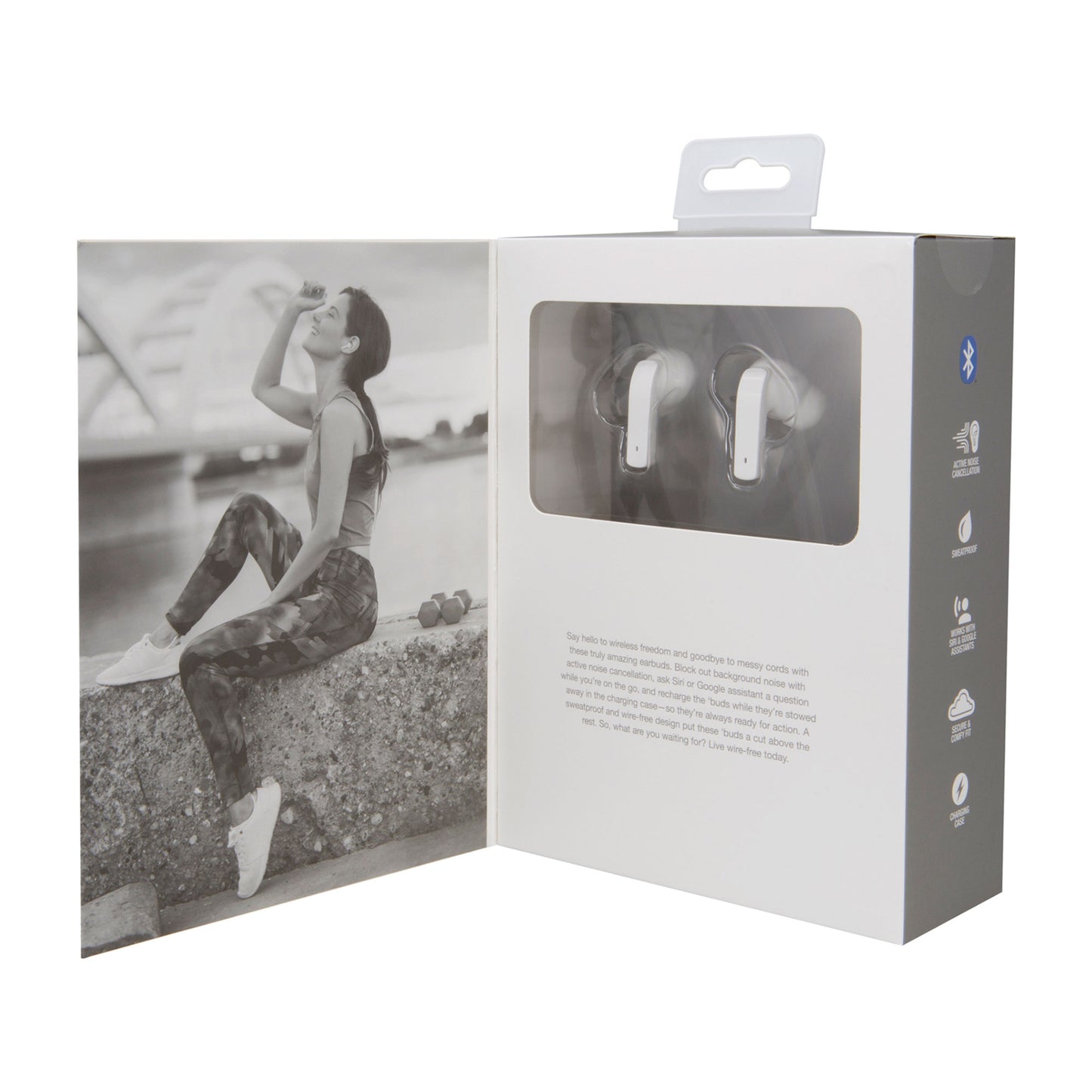 White iLive™ Truly Wireless Earbuds with Active Noise Canceling