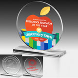 Screen Printed Elegant Round Award - 6"
