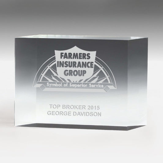 1 1/4” Thick Freestanding Acrylic Awards - 4”