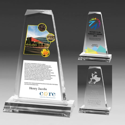 Multi-Faceted Acrylic Award - 8 3/4" - 4 Color Process