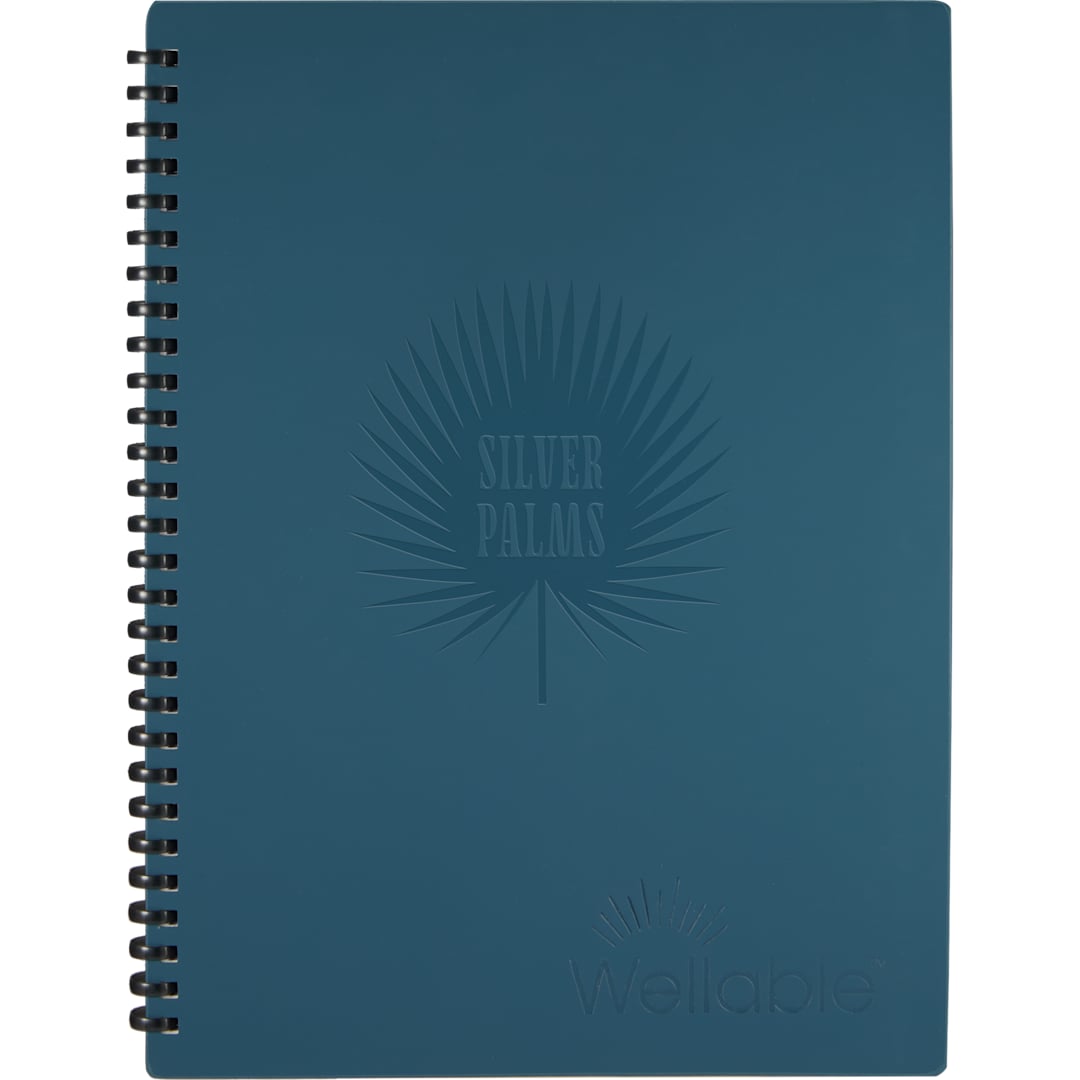 Front View of Blue Wellable™ Plan Well Undated Planner Journal