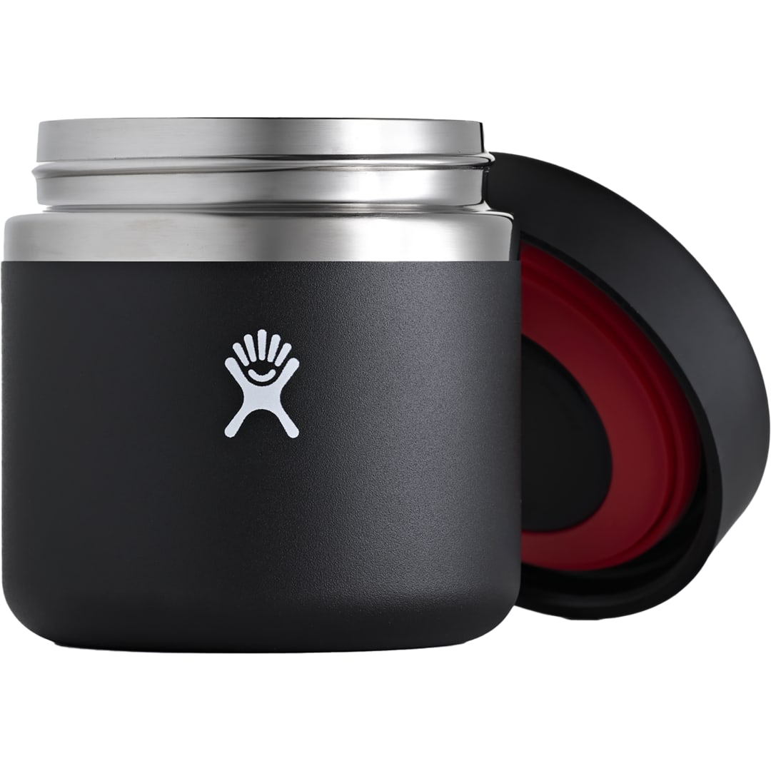 Rear View of Black Hydro Flask Insulated Food Jar 20oz