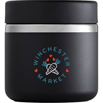 Front View of Black Hydro Flask Insulated Food Jar 20oz