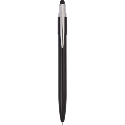 Rear View of Black Wellable™ Recycled Fidget Stylus Pen