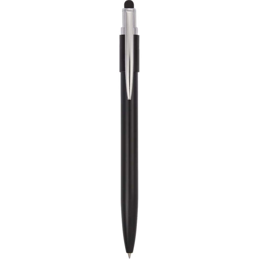 Rear View of Black Wellable™ Recycled Fidget Stylus Pen