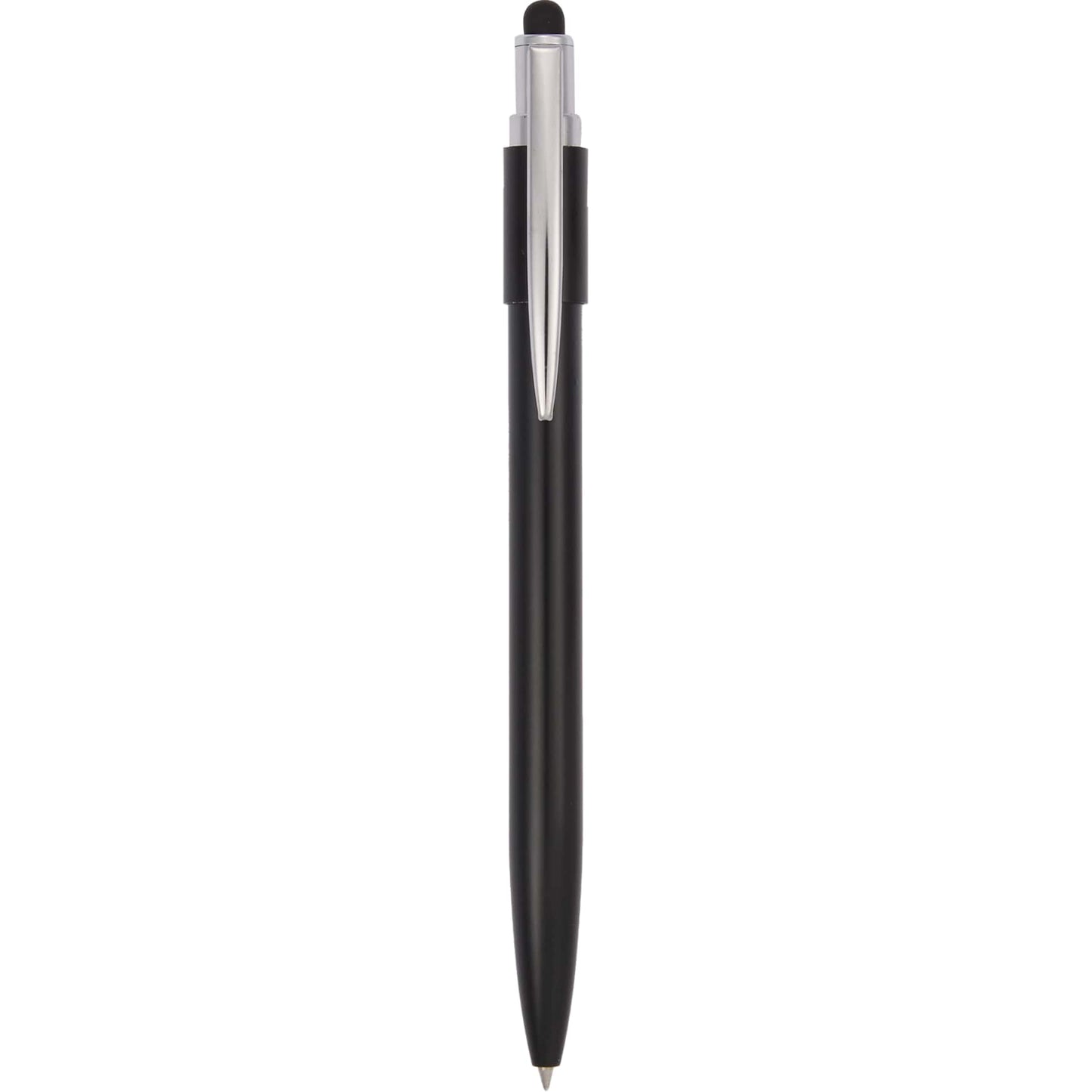 Rear View of Black Wellable™ Recycled Fidget Stylus Pen