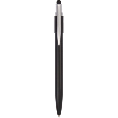 Rear View of Black Wellable™ Recycled Fidget Stylus Pen
