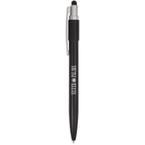 Front View of Black Wellable™ Recycled Fidget Stylus Pen