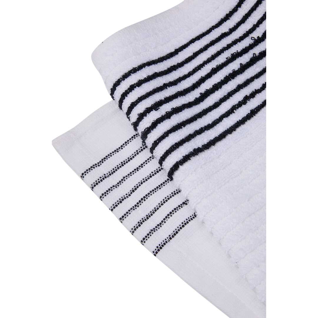 Front View of Black 22" x 44" Caddy Golf Towel