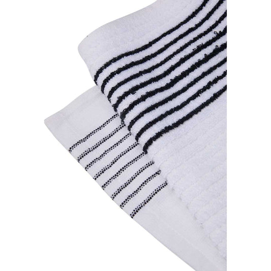 Front View of Black 22" x 44" Caddy Golf Towel