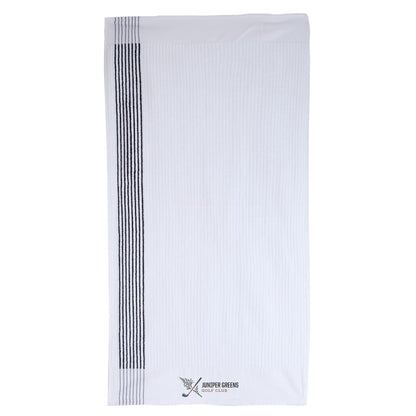 Front View of Black 22" x 44" Caddy Golf Towel