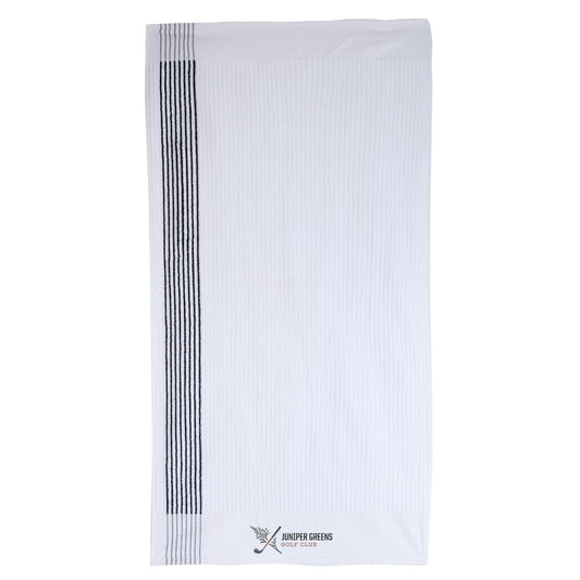 Front View of Black 22" x 44" Caddy Golf Towel