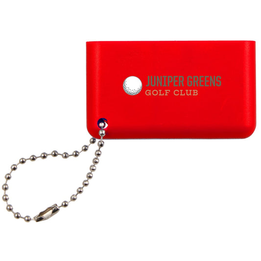 Front View of Red 3-in-1 Golf Cleaning Multi-Tool