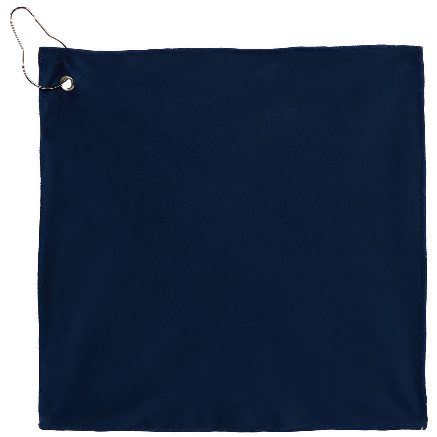 Front View of Blue 12" x 12" Recycled 200g Microfiber Towel