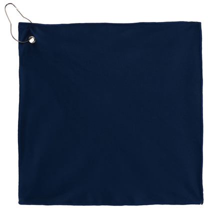 Front View of Blue 12" x 12" Recycled 200g Microfiber Towel