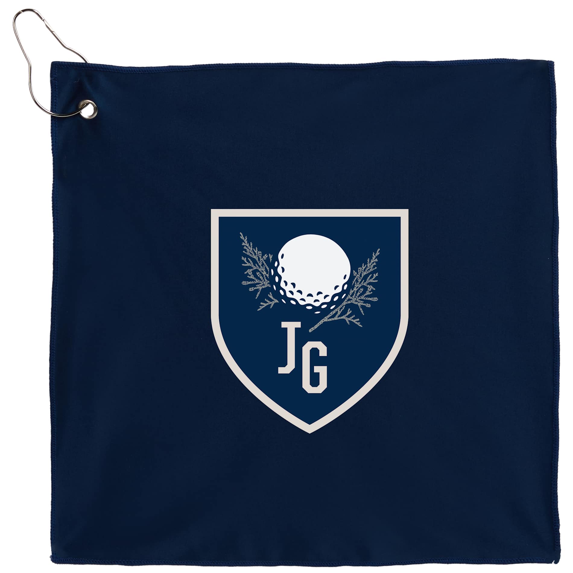 Front View of Blue 12" x 12" Recycled 200g Microfiber Towel