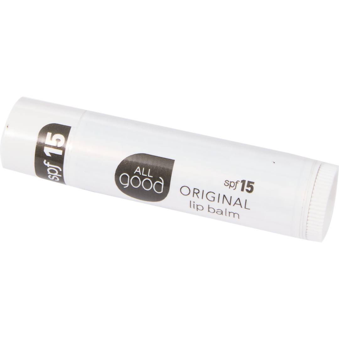 Front View of White All Good SPF15 Lip Balm