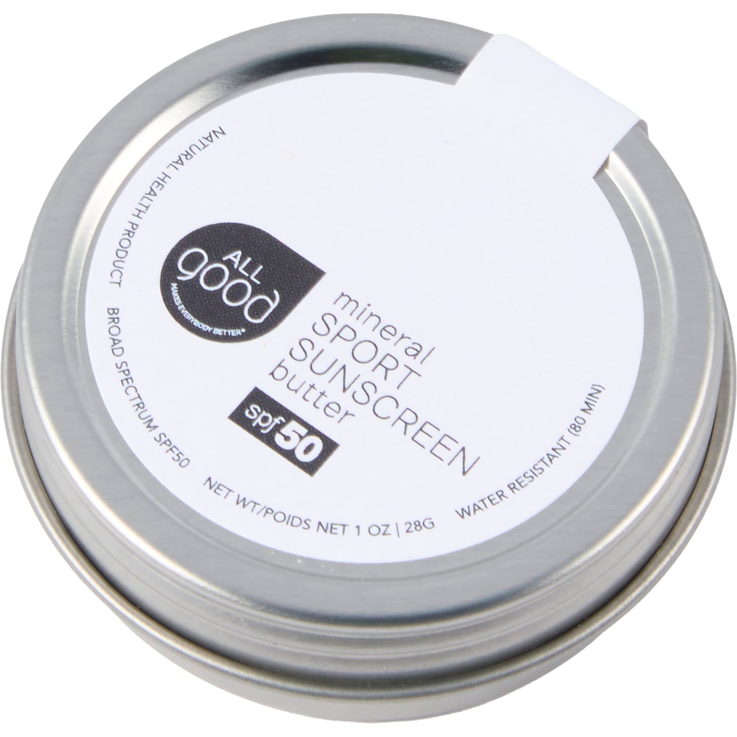 Front View of Clear All Good Sunscreen Butter