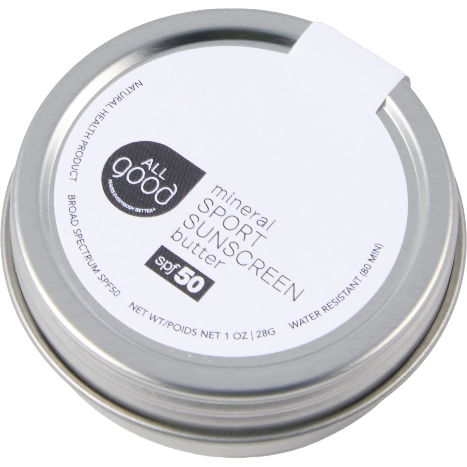 Front View of Clear All Good Sunscreen Butter
