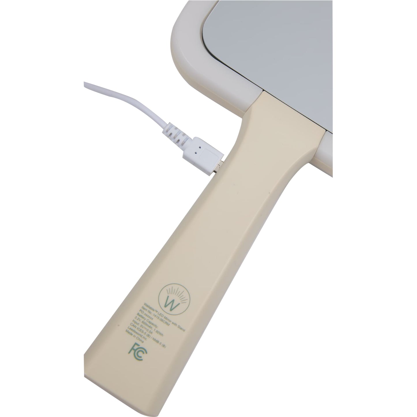 White Wellable™ LED Mirror with Stand