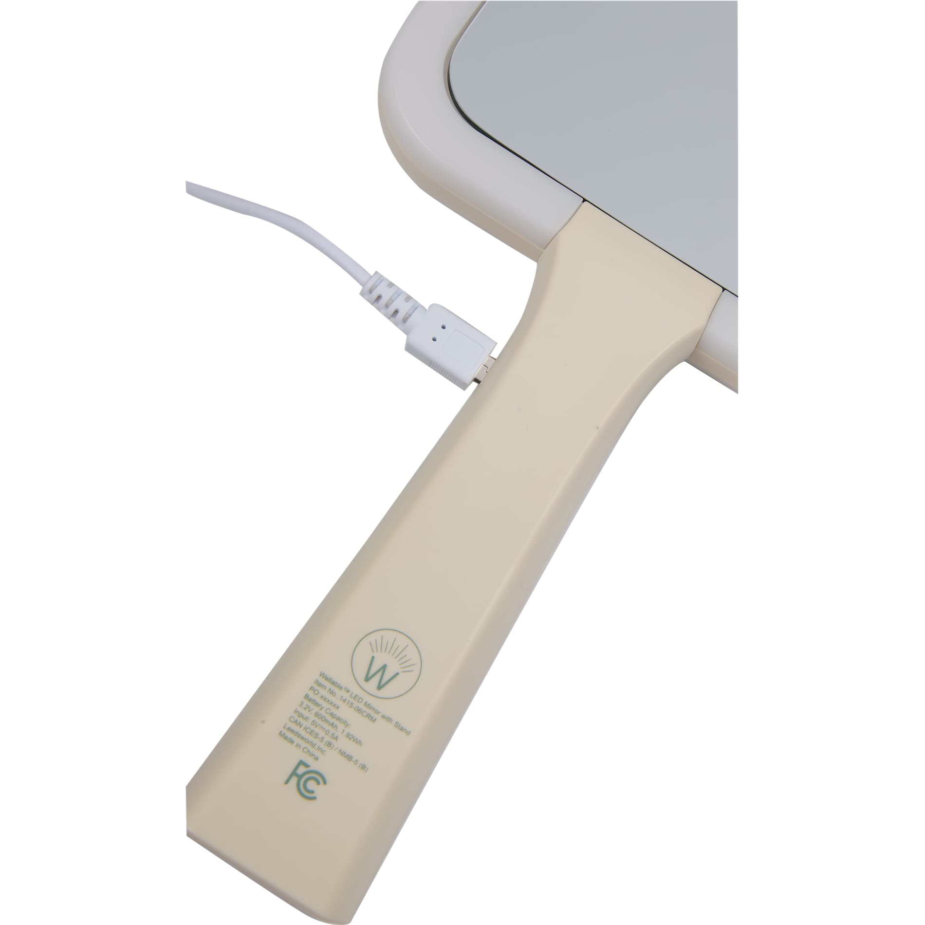 White Wellable™ LED Mirror with Stand