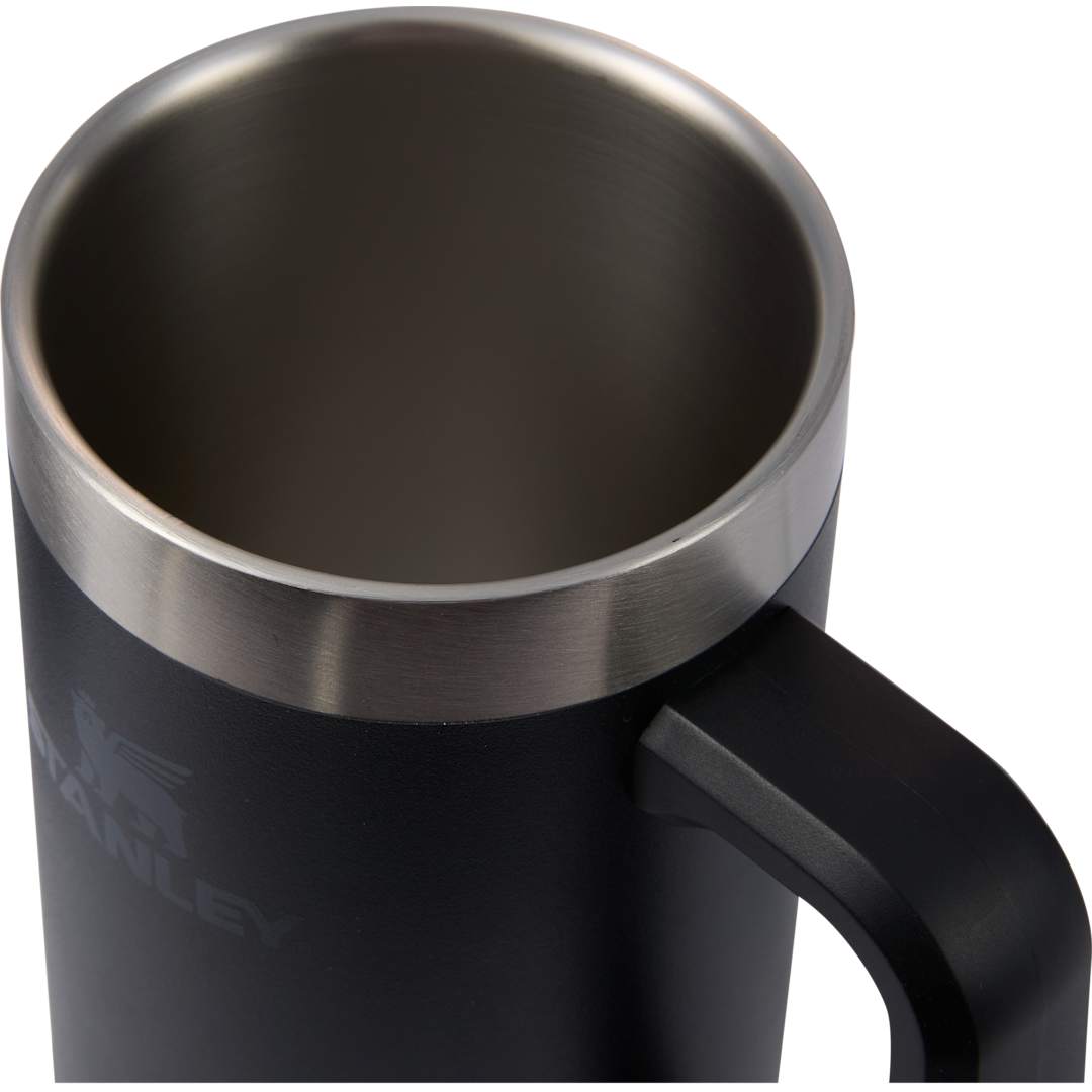 Front View of Black Stanley Adventure Big Stein 24oz