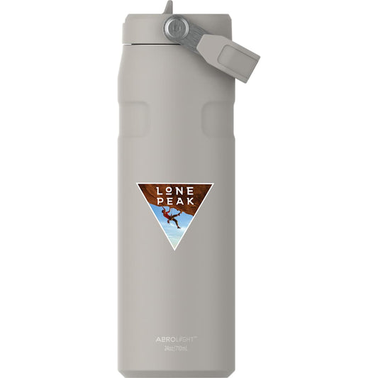 Front View of Gray Stanley IceFlow Aerolight Flip Straw 24oz