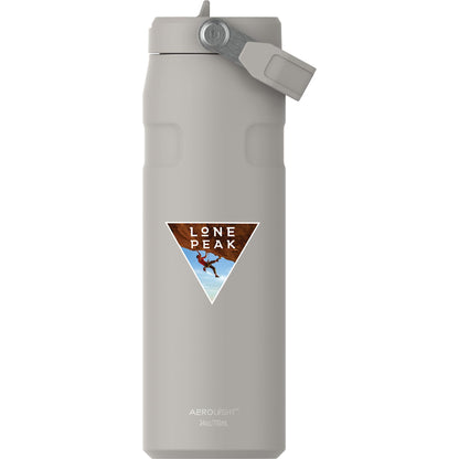 Front View of Gray Stanley IceFlow Aerolight Flip Straw 24oz