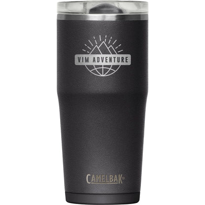 Front View of Black Camelbak Thrive Leakproof Tumbler 20oz