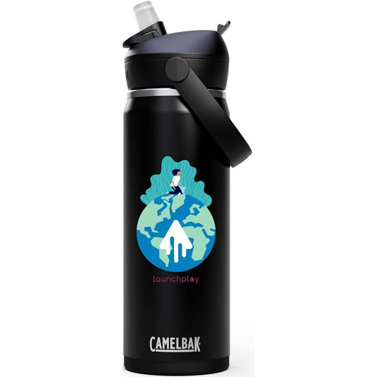 Front View of Black CamelBak Thrive™ Flip Straw VSS 20oz