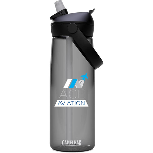 Front View of Gray CamelBak Thrive Flip Straw 25oz Bottle Tritan Rene