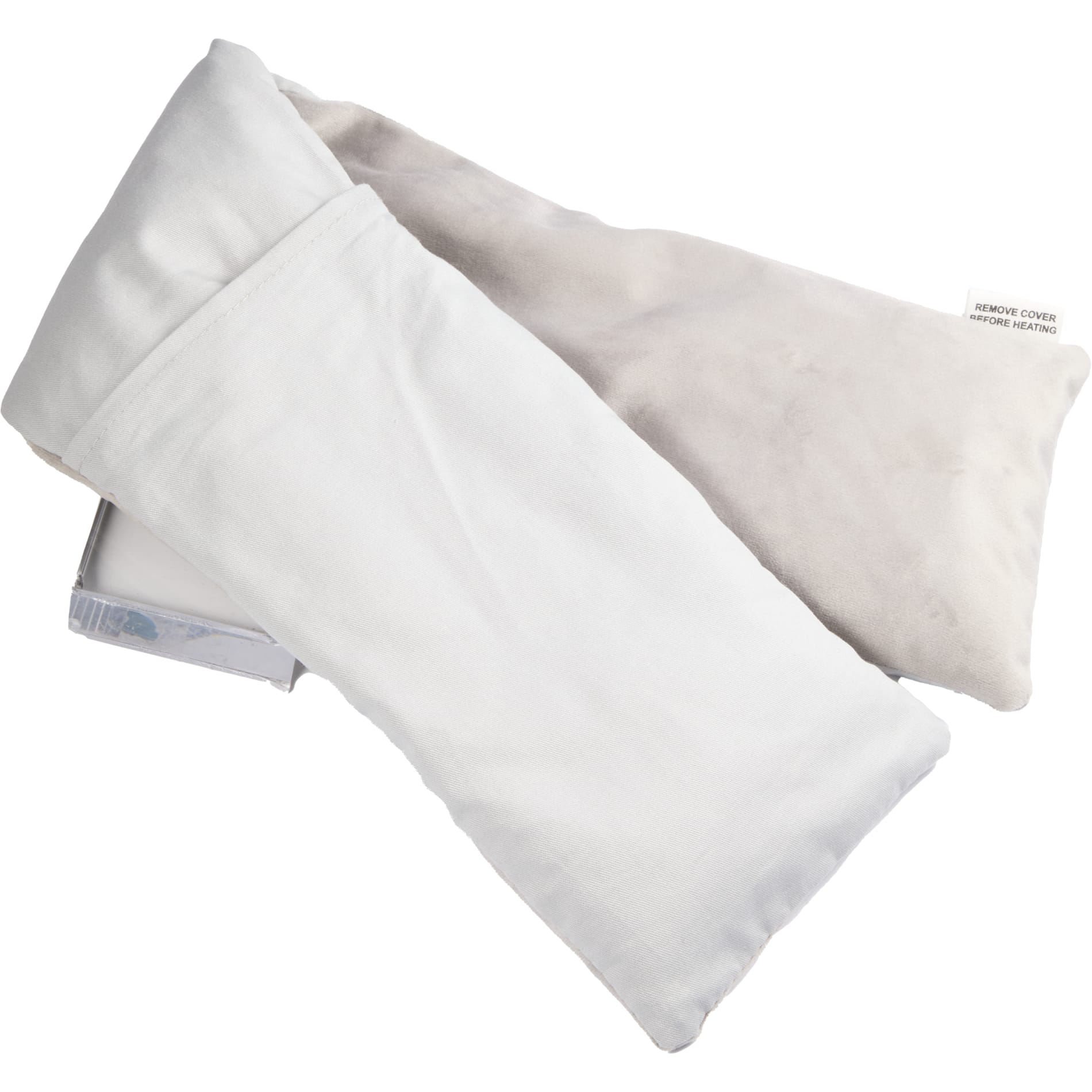 Front View of Gray Wellable™ Flaxseed Heating Pad