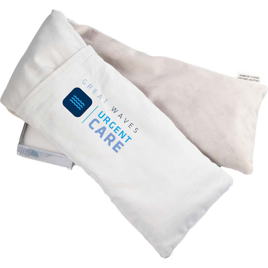 Front View of Gray Wellable™ Flaxseed Heating Pad