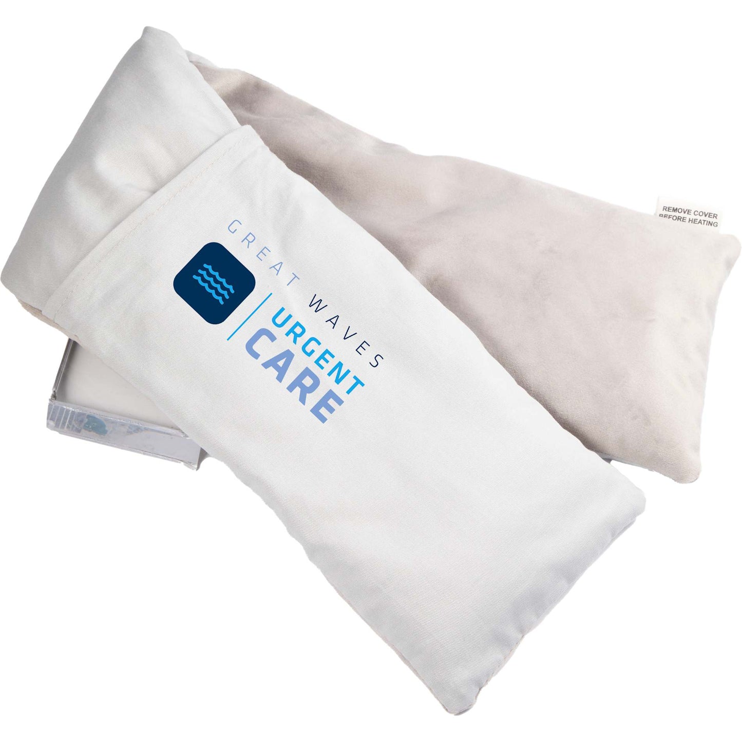 Front View of Gray Wellable™ Flaxseed Heating Pad