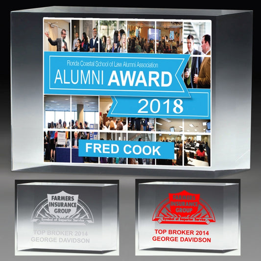 1 1/4" Thick Freestanding Acrylic Awards