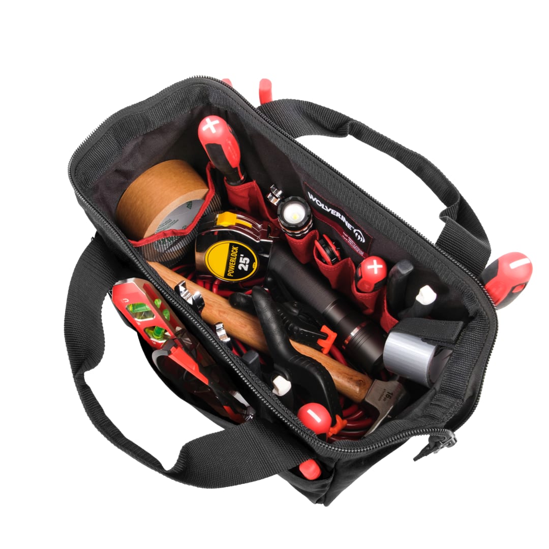 Black Wolverine 13 inch 14 pocket Tool Bag