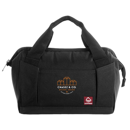 Front View of Black Wolverine 13 inch 14 pocket Tool Bag