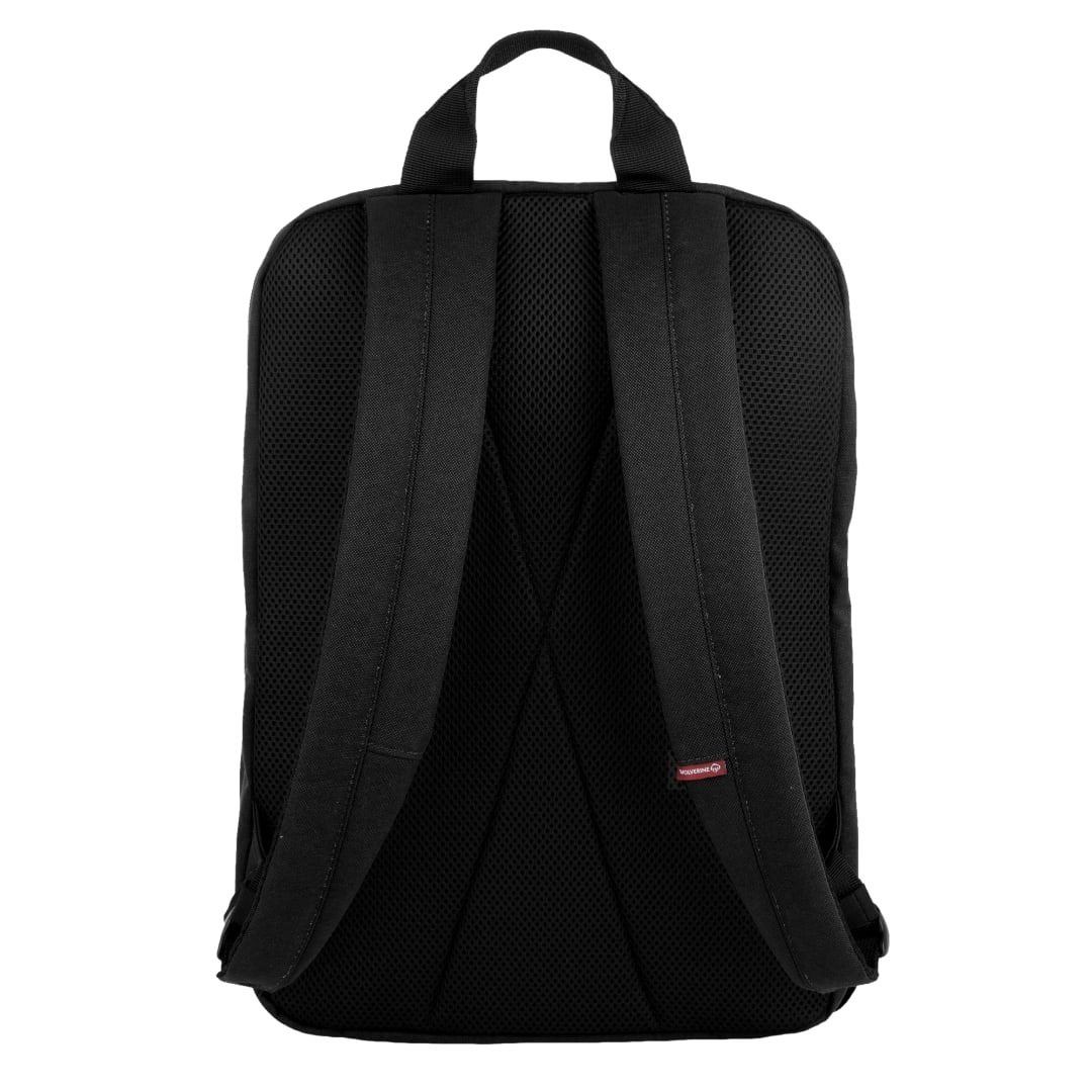 Rear View of Black Wolverine 30L Transit Backpack