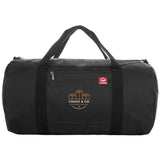 Front View of Black Wolverine 22" Center Zip Duffle