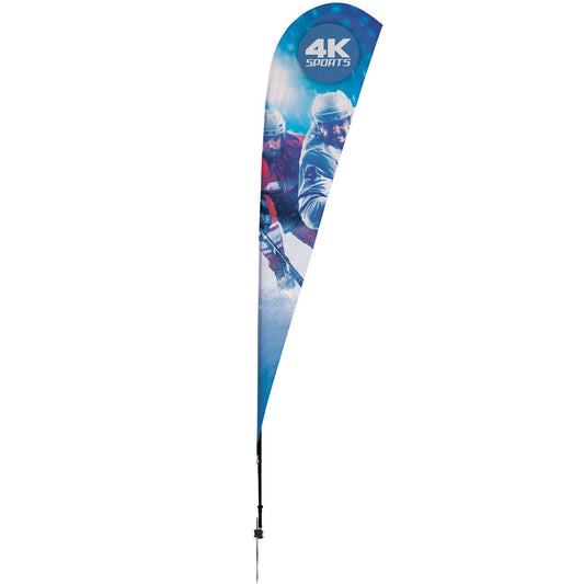 11.5' Streamline Teardrop Sail Sign Kit (Single-Sided with Ground Spike)